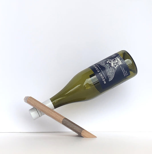 Balancing Wine Bottle Display