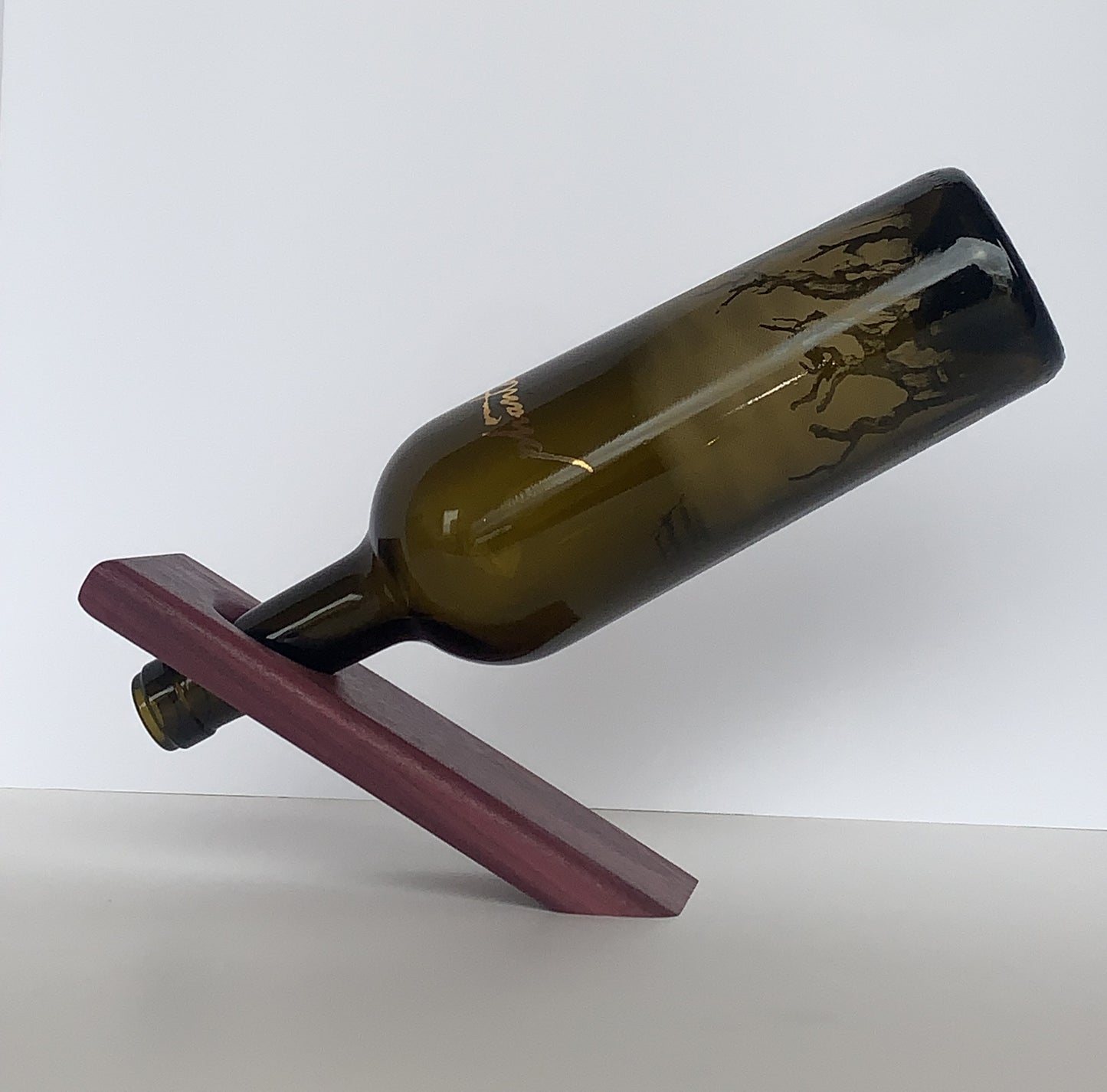 Balancing Wine Bottle Display