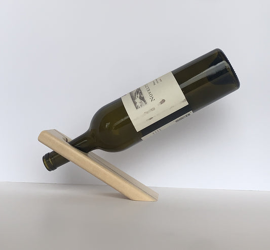 Balancing Wine Bottle Display