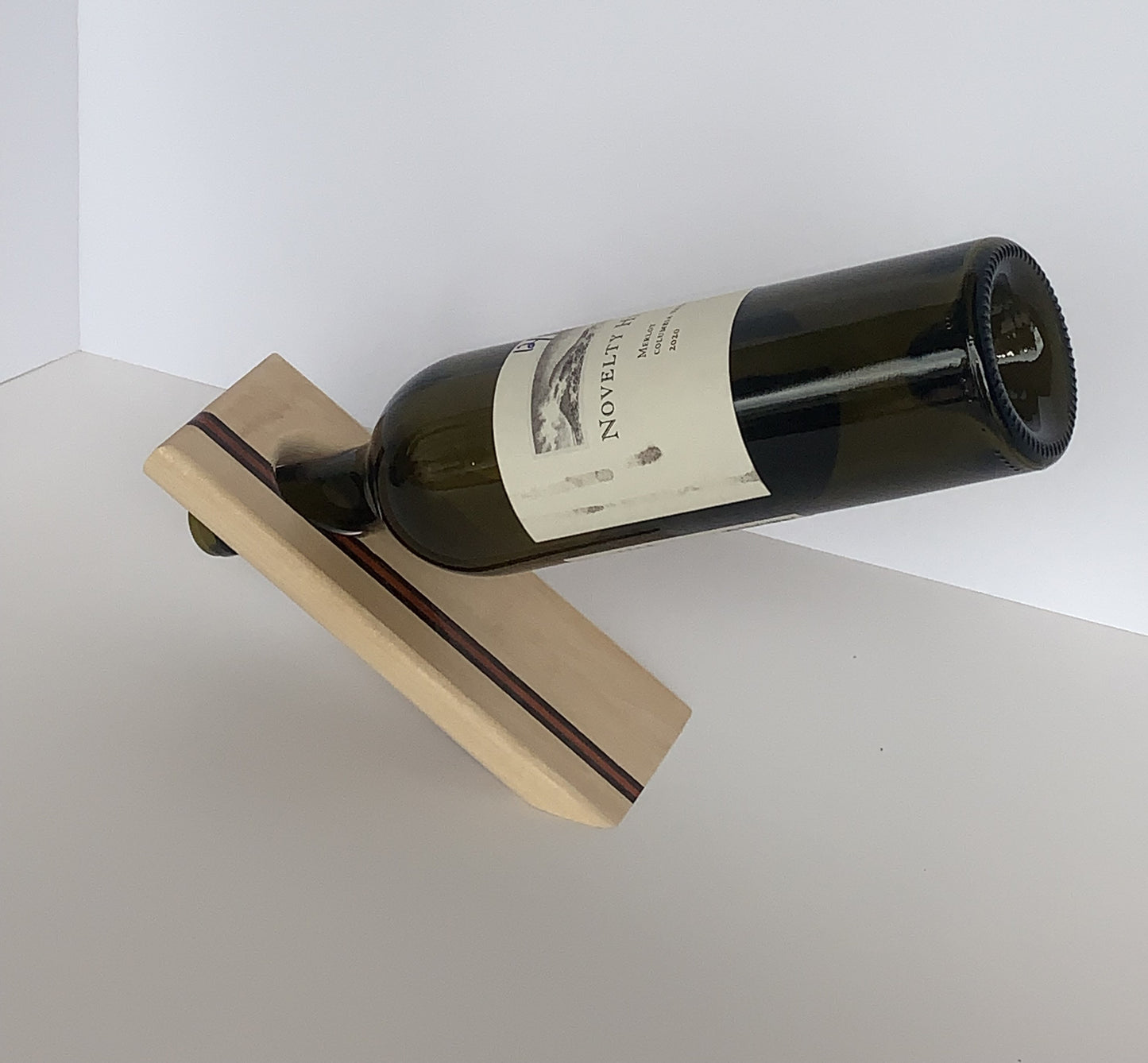 Balancing Wine Bottle Display